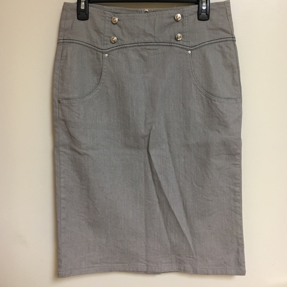 🛑 LRG Luxirie Gray Denim Skirt